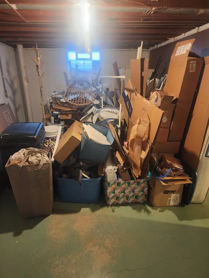 Roll-off dumpster container at job site for Concrete Dumpster Rental in Hudson